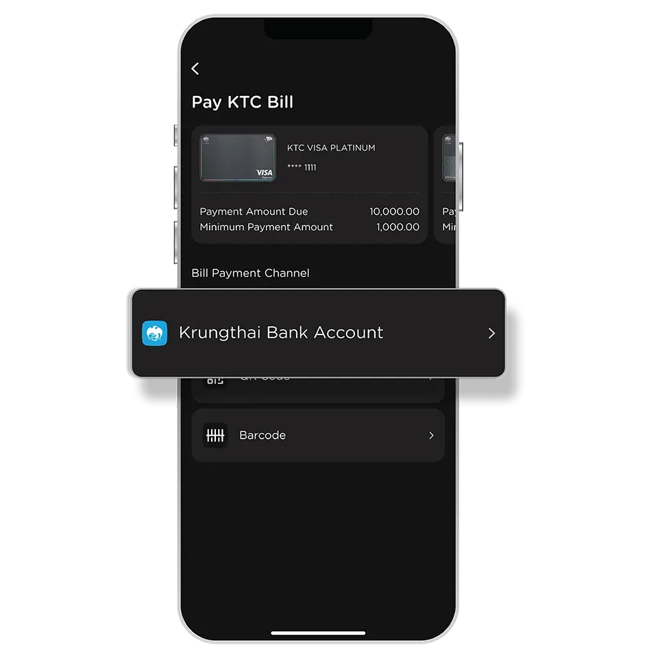 Select bill payment channel Select bill payment channel