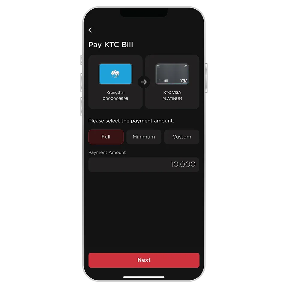 Select amount to pay Select amount to pay