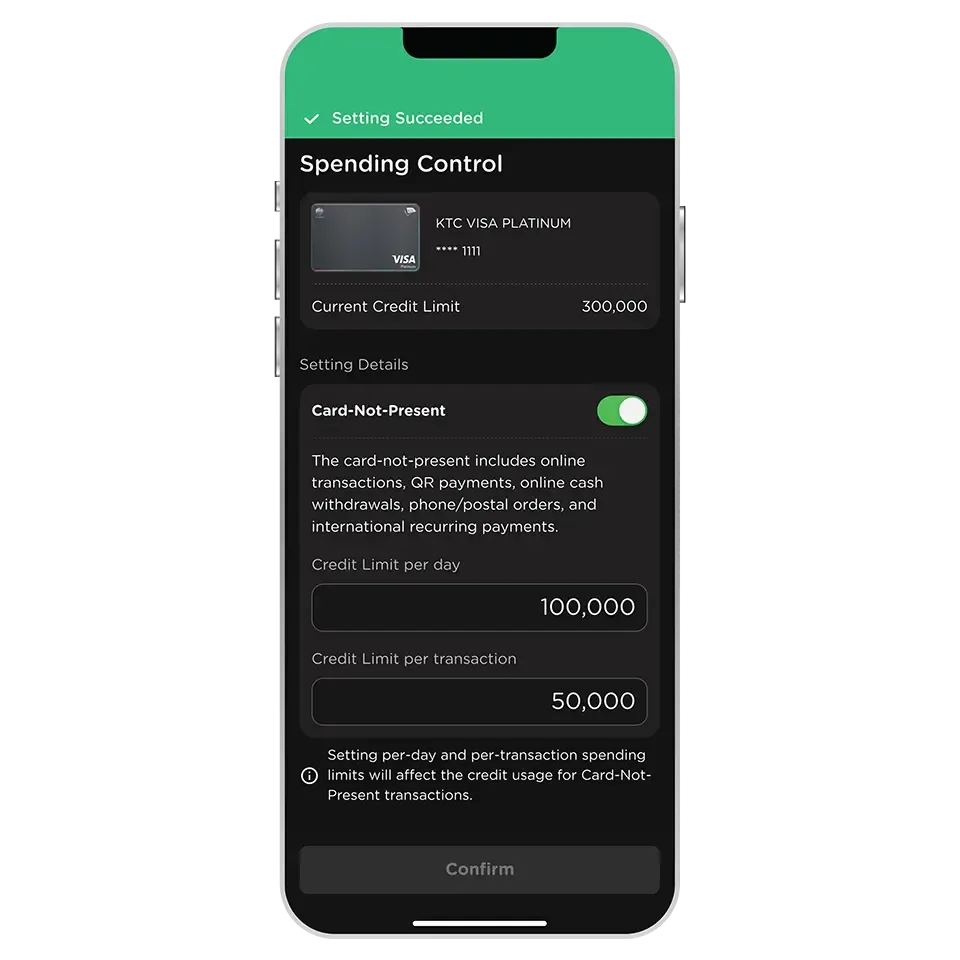 Setting successful Setting successful