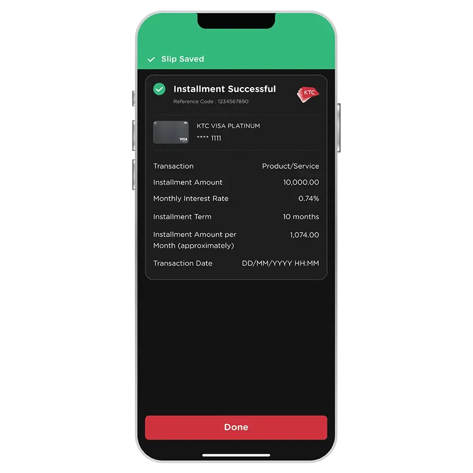 Installment successful Installment successful