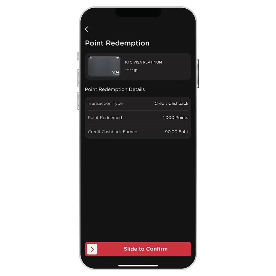 Review transaction information and slide to confirm Review transaction information and slide to confirm
