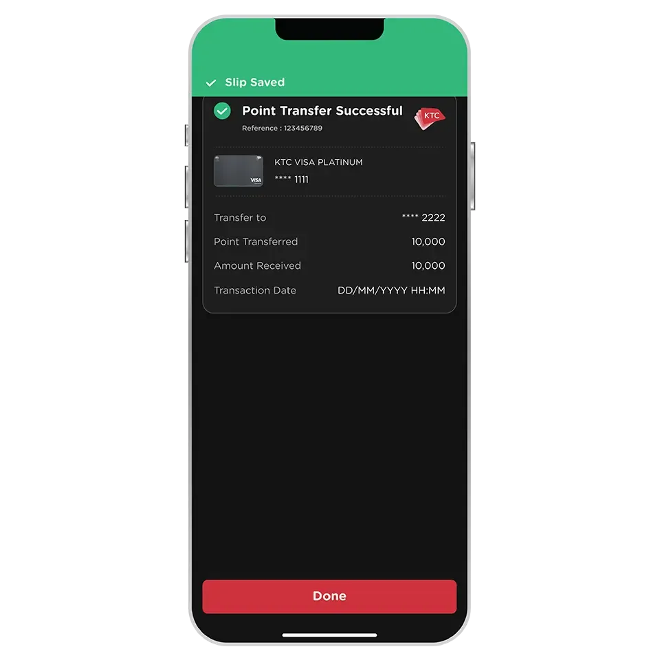 Point Transfer successful Point Transfer successful