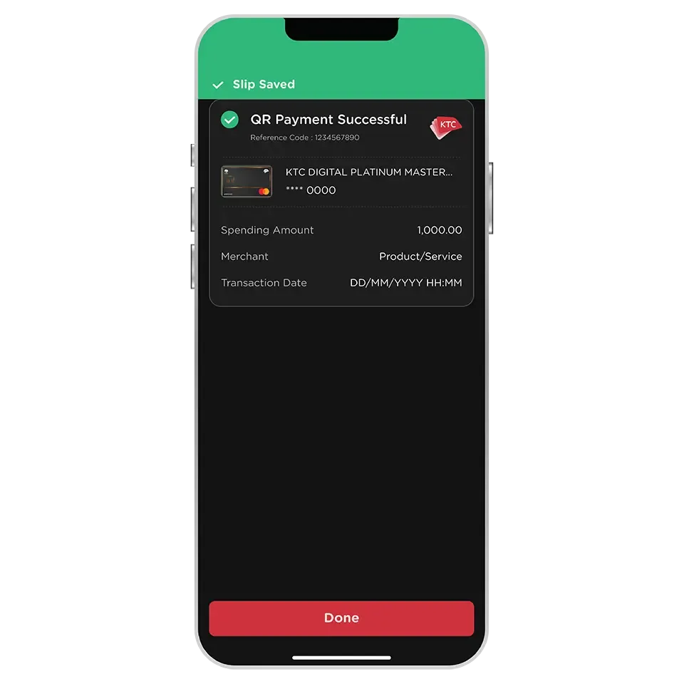 QR Payment successful QR Payment successful