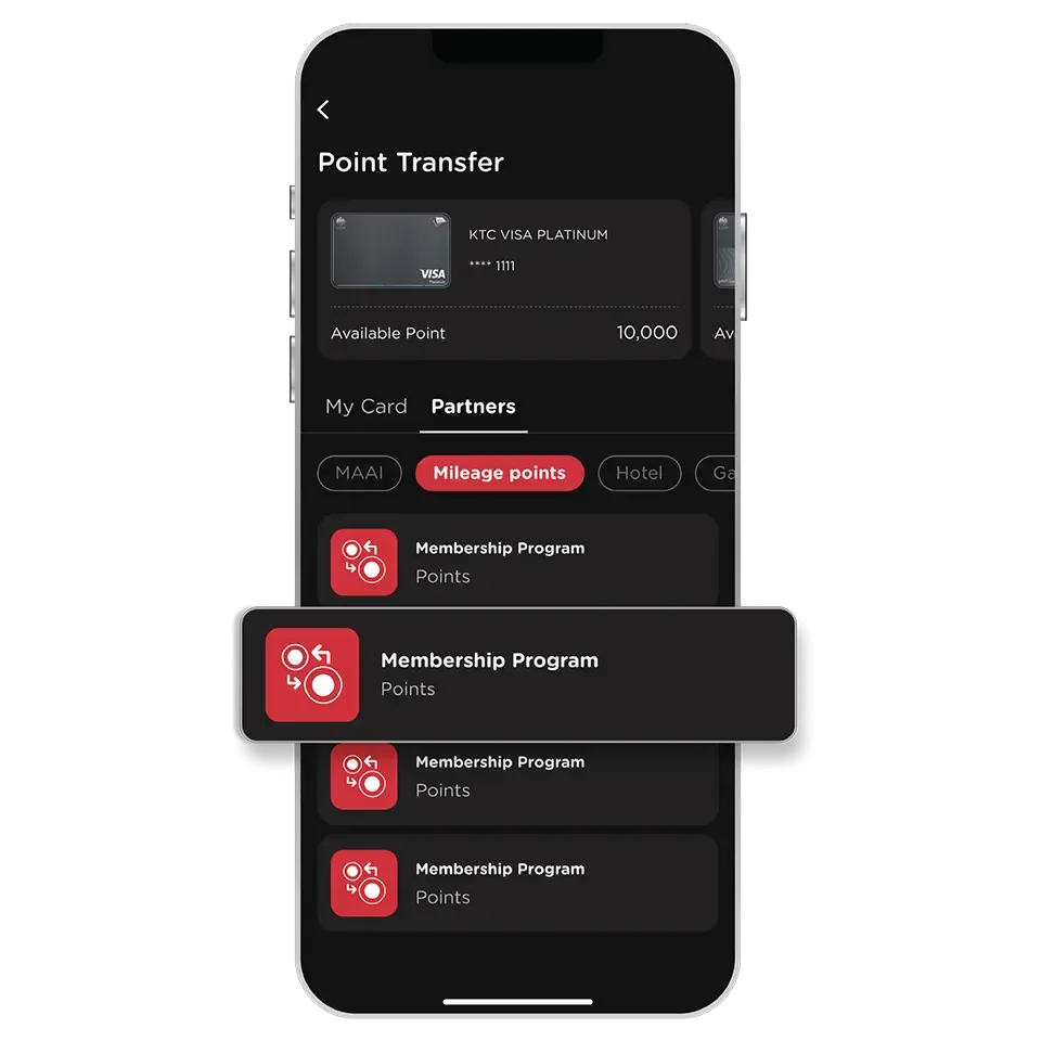Select "Partners" tab, <br>choose a category and <br>a membership program Select "Partners" tab, <br>choose a category and <br>a membership program