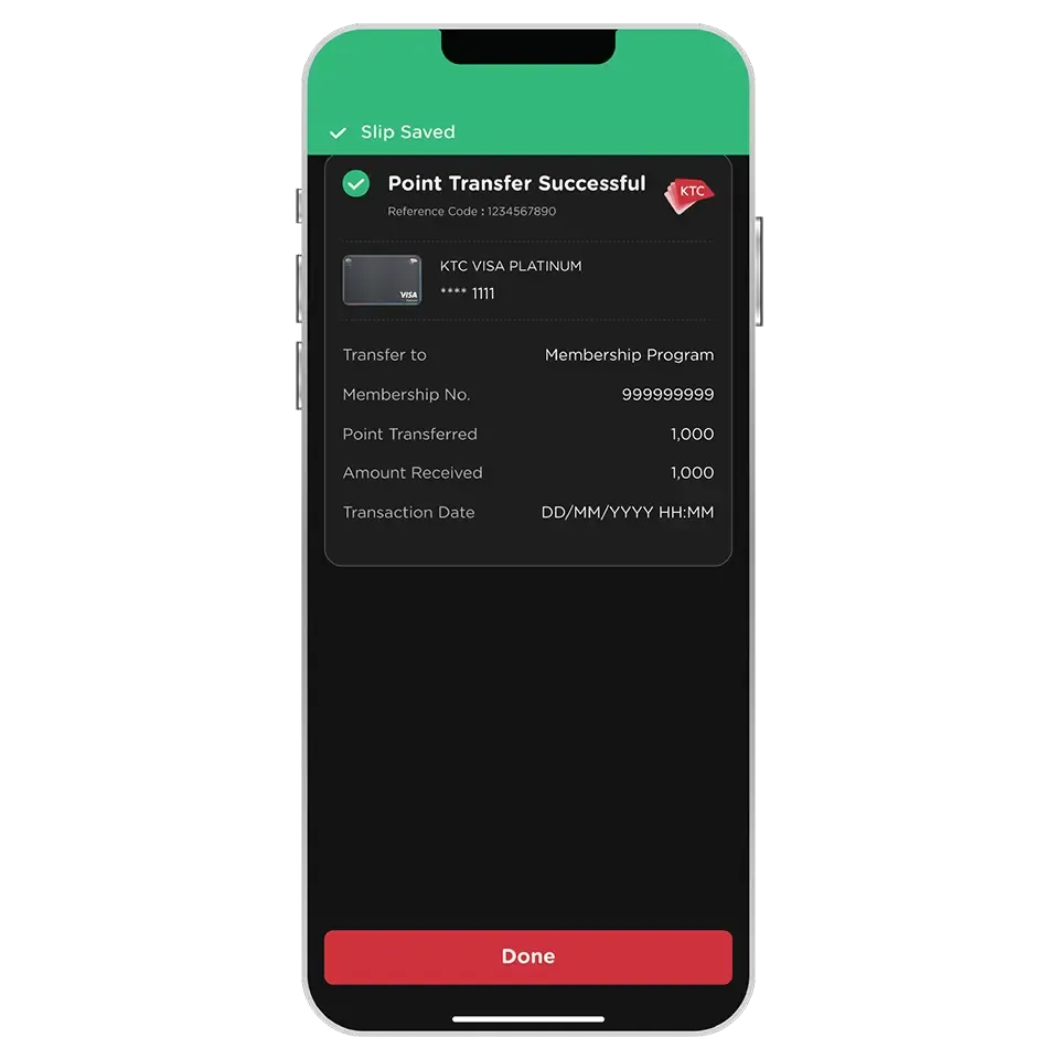 Point Transfer successful Point Transfer successful