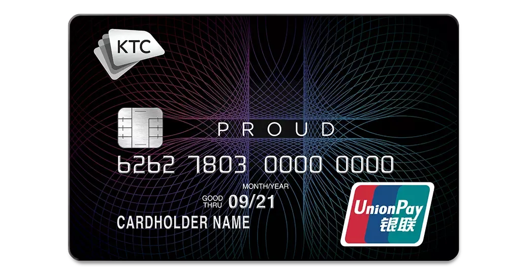 รูปภาพหน้าบัตรกดเงินสด KTC Proud รูปภาพหน้าบัตรกดเงินสด KTC Proud